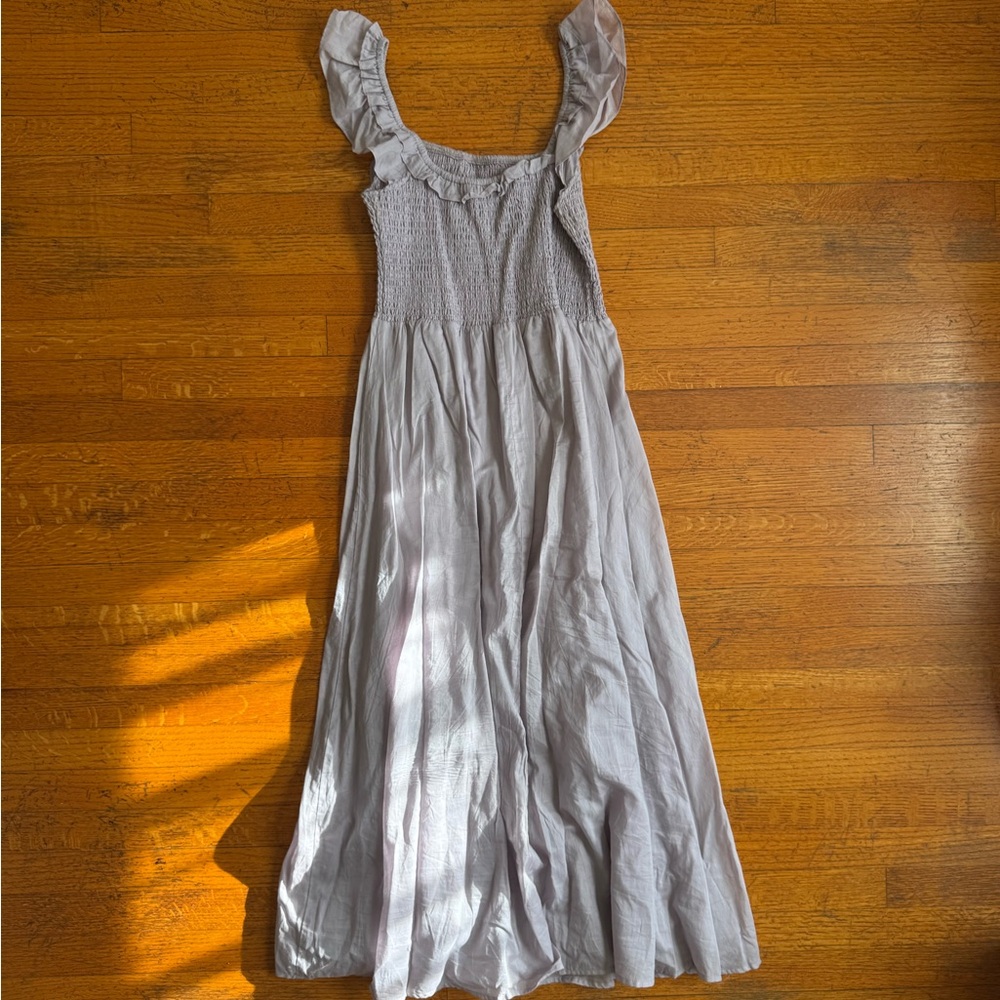 Reformation Noreen Smocked Ruffle Dress in Sweet Pea Size XS - Picture 6 of 6